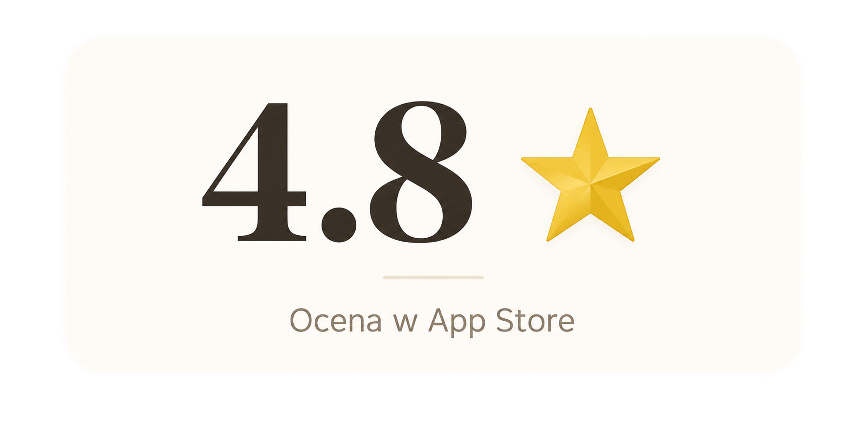 Ocena 4,8 w App Store